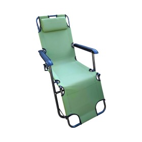 SEDIA SDRAIO METALLO VERDE C/ CUSCINO
