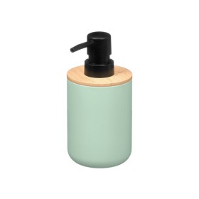 DISPENSER SAPONE DI PLASTICA BAMBU COLORE MENTA CM. 7,3x15,8