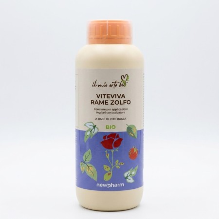 NEWPHARM VITEVIVA CONCIME LIQUIDO A BASE DI RAME E ZOLFO A BASE DI VITE ROSSA KG. 1
