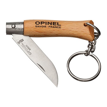 OPINEL COLTELLO INOX N. 2 CON PORTACHIAVE MANICO FACCIO