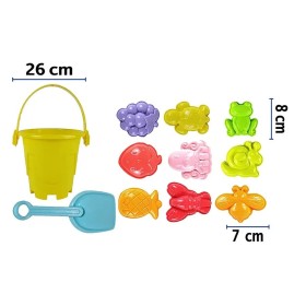 SET 5PZ GIOCHI SPIAGGIA 23/8 CM M2533 3ASS