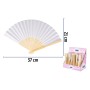 VENTAGLIO BAMBOO+CARTA 21CM BIANCO WEDDING