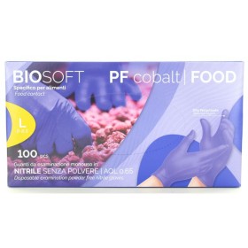BIOSOFT GUANTI NITRILE BLU 100PZ L
