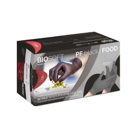 BIOSOFT GUANTI NITRILE NERO 100PZ S