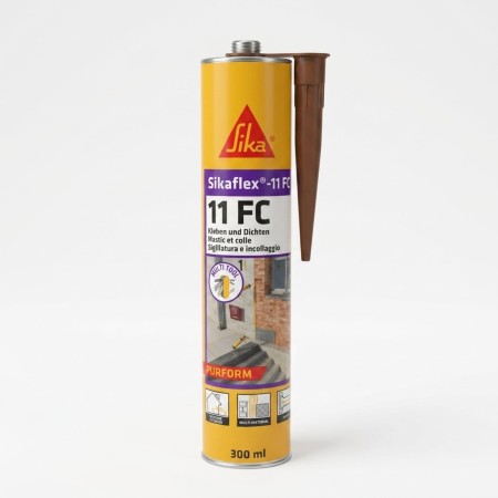 Sika flex-11FC Purform Silicone Adesivo elastico multiuso e sigillante per giunti marrone ml. 300