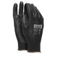 GUANTI DA LAVORO POLIESTERE SPALMATO PU NERO NITRILE TG 8 - 11