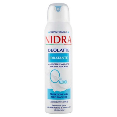 NIDRA DEOLATTE DEODORANTE SPRAY INVISIBLE 48H IDRATANTE 150 ML