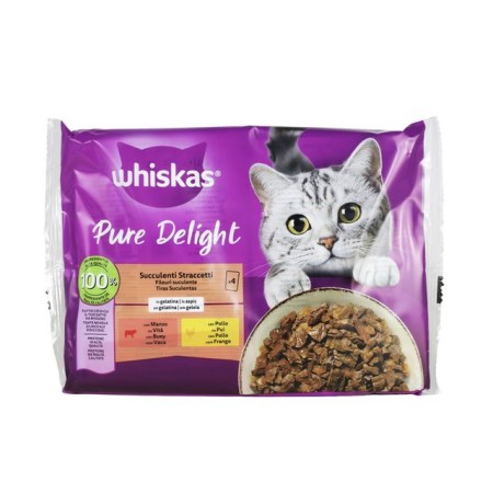 WHISKAS GATTO STRACCETTI 4X85G SELEZ.GUSTOS