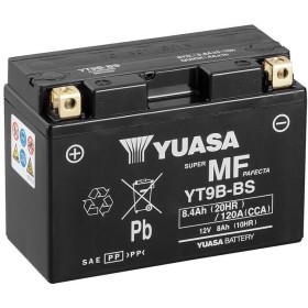 BATTERIA MOTO YUASA YTB9 12V  9AH SIGILLATA ATTIVATA FACTORY SEALED