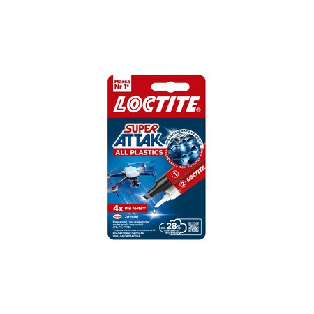 LOCTITE ADESIVO SUPER ATTAK ALL PLASTICS BICOMPONENTE 2G E 4ML