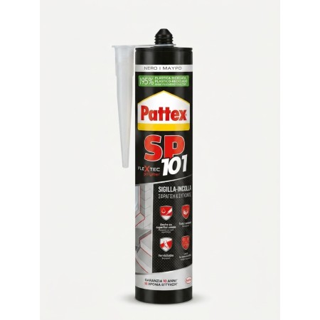 PATTEX SP101 SILICONE SILICONE UNIVERSALE AD ALTE PRESTAZIONI NERO ML. 280