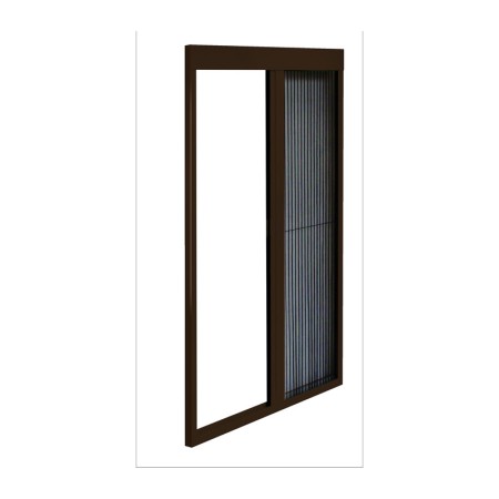 ZANZARIERA OPERA PLISSE IN ALLUMINIO ORIZZONTALE MARRONE CM.120x240 RIDUCIBILE