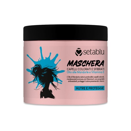 SETABLU MASCHERA CAPELLI CAPELLI COLORATI ALL' OLIO ALLE MANDORLE E VITAMINA E ML. 500