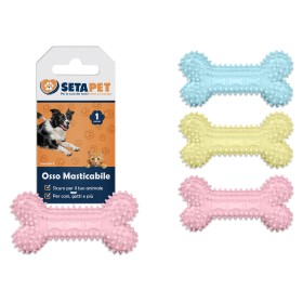 SETAPET OSSO MASTICABILE PER CANI IN GOMMA DURA CM. 11,5x4 CM - VARI COLORI