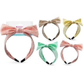CERCHIETTO PER CAPELLI FIOCCO VARI COLORI