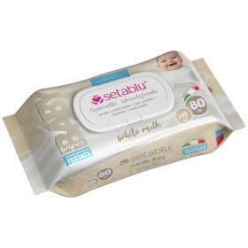 SETABLU SALVIETTE BABY 80PZ WHITE MILK MADE IN ITALY