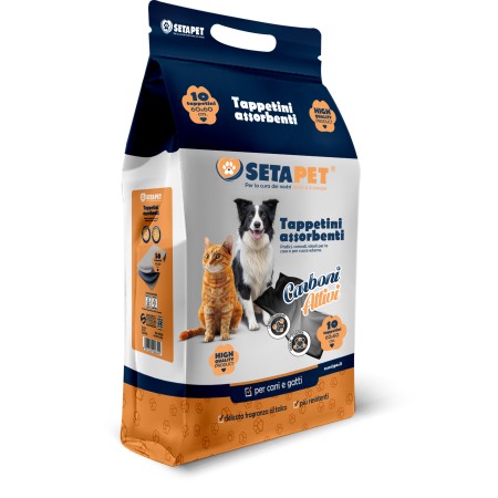SETABLU TAPPETINI PET CARBONE ATTIV 60X60CM 10PZ