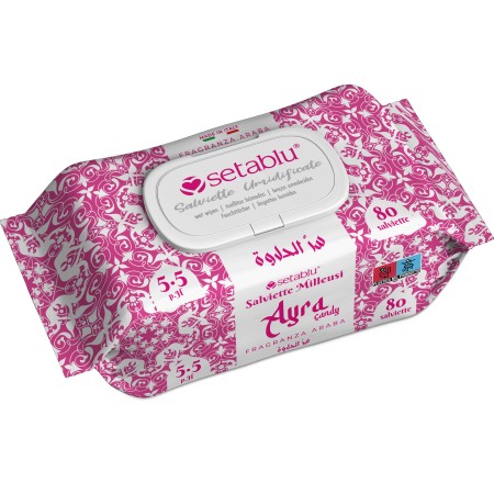 SETABLU SALVIETTE MILLEUSI FRAGRANZA ARABA 80PZ AYRA CANDY MADE IN ITALY