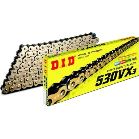 CATENA DID 530VX3 (Gold & Black) - Lunghezza: 112 maglie con giunto a rivetto (ZJ)