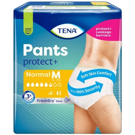 Tena pants protect+ normal misura m 8 pz unisex dispositivo medico ce classe 1