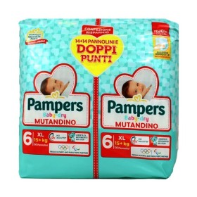 PAMPERS BABY DRY MUTANDINO 6 XL 15+ KG 13+13 PEZZI PACCO DOPPIO