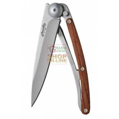 DEEJO WOOD 27G ROSEWOOD FOLDING KNIFE STAINLESS STEEL BLADE CM.