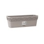 STEFANPLAST BALCONETTA IN PLASTICA OPERA DECORO CLOE GREIGE/GR.QUARZO cm 50x18x17h.