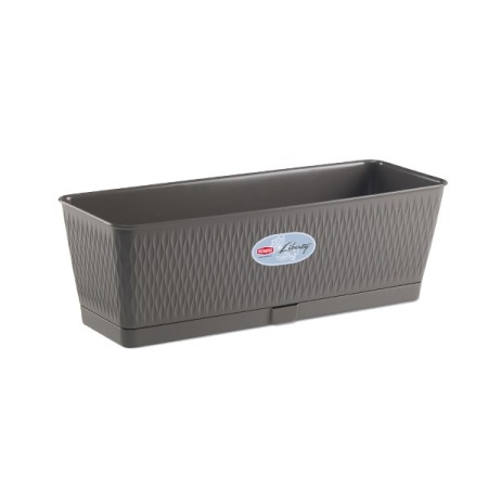 Stefanplast Balconetta Liberty per Fiori e Piante Grigio quarzo cm. 50x18x16h.