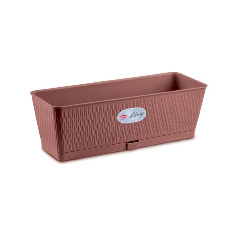 Stefanplast Balconetta Liberty per Fiori e Piante Rosy brown cm. 50x18x16h.