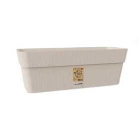 STEFANPLAST BALCONETTA VASO IN PLASTICA ETHICA COLORE GESSO cm. 50x18x17h.