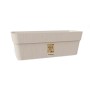 STEFANPLAST BALCONETTA VASO IN PLASTICA ETHICA COLORE GESSO cm. 50x18x17h.