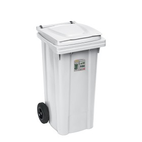 STEFANPLAST BIDONE NETTEZZA URBANA QUADRATO CON RUOTE LT. 120 BIANCO