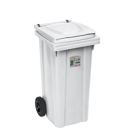 STEFANPLAST BIDONE NETTEZZA URBANA QUADRATO CON RUOTE LT. 120 BIANCO
