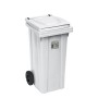 STEFANPLAST BIDONE NETTEZZA URBANA QUADRATO CON RUOTE LT. 120 BIANCO