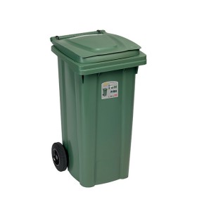 STEFANPLAST BIDONE NETTEZZA URBANA QUADRATO CON RUOTE LT. 120 VERDE FELCE