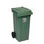 STEFANPLAST BIDONE NETTEZZA URBANA QUADRATO CON RUOTE LT. 120 VERDE FELCE