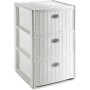 STEFANPLAST CASSETTIERA DOMUS 3 CASSETTI COLORE BIANCO POLVERE CM. 40x40x60h.