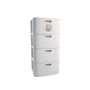 STEFANPLAST CASSETTIERA DOMUS 4 CASSETTI COLORE BIANCO POLVERE cm 40x40x80h