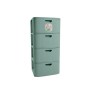 STEFANPLAST CASSETTIERA DOMUS 4 CASSETTI COLORE GREEN TEA cm 40x40x80h