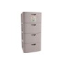 STEFANPLAST CASSETTIERA DOMUS 4 CASSETTI COLORE GREIGE cm 40x40x80h