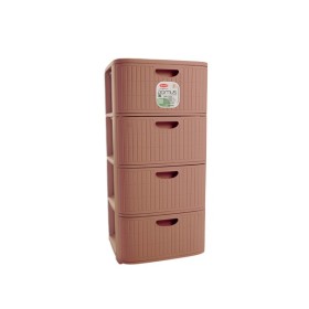 STEFANPLAST CASSETTIERA DOMUS 4 CASSETTI COLORE MOCHA MOUSSE cm 40x40x80h