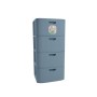 STEFANPLAST CASSETTIERA DOMUS 4 CASSETTI COLORE SMOKY BLUE cm 40x40x80h