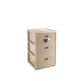 STEFANPLAST CASSETTIERA ELEGANCE 3 CASSETTI COLORE CASHMERE cm 40x40x60h