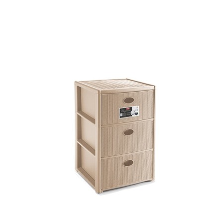 STEFANPLAST CASSETTIERA ELEGANCE 3 CASSETTI COLORE CASHMERE cm 40x40x60h