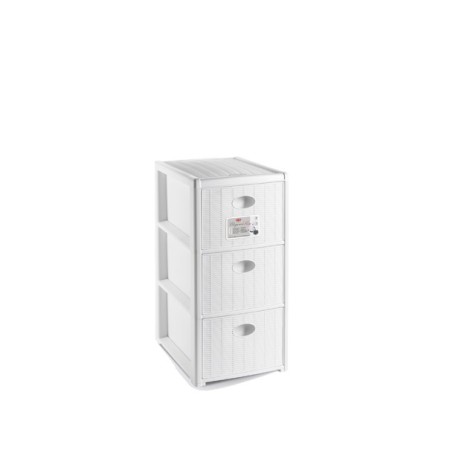 STEFANPLAST CASSETTIERA ELEGANCE SLIM 3 CASSETTI COLORE BIANCA cm. 30x40x60h
