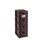STEFANPLAST CASSETTIERA ELEGANCE SLIM 4 CASSETTI COLORE MOKA cm 30x40x80h