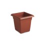 STEFANPLAST FIORIERA VASO QUADRO IN PLASTICA MEDITERRANEO COLORE TERRACOTTA cm 45x45x40h