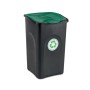 STEFANPLAST PATTUMIERA ECOGREEN CON FUSTO NERO E COPERCHIO VERDE LT.50 cm 37x37x56h