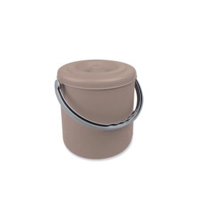 STEFANPLAST PATTUMIERA EUREKA CON COPRCHIO COLORE TORTORA CHIARO LT. 20 cm 30x31h