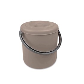 STEFANPLAST PATTUMIERA EUREKA CON COPRCHIO COLORE TORTORA CHIARO LT. 20 cm 31x37h